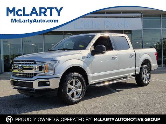 2019 Ford F-150 XLT in Ingot Silver — front three-quarter view
