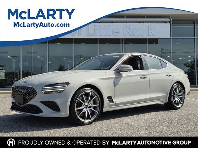 2025 Genesis G70 2.5T in Vatna Gray — front three-quarter view