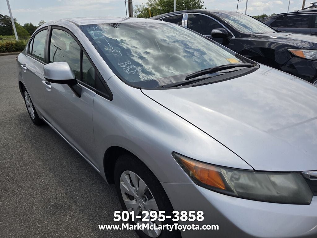 2012 Honda Civic — rear three-quarter view