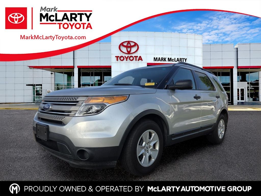 2014 Ford Explorer Base in Ingot Silver — front three-quarter view