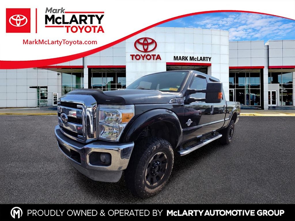 2012 Ford F-250 XLT in Black — front three-quarter view