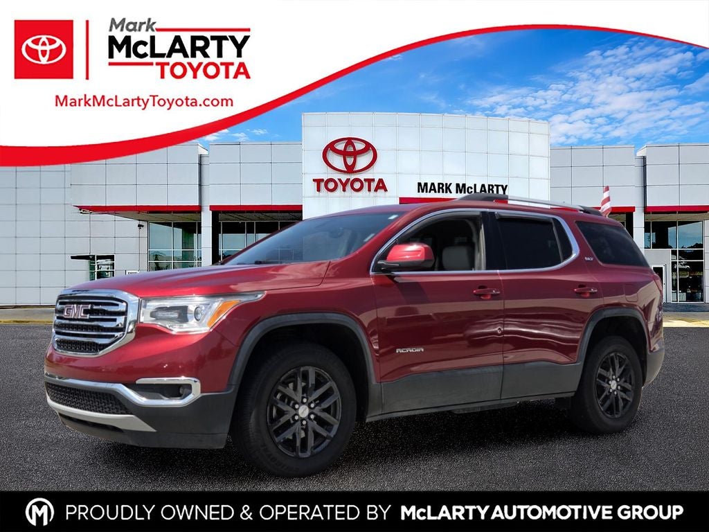 2019 GMC Acadia SLT-1 in Red Quartz Tintcoat — front three-quarter view