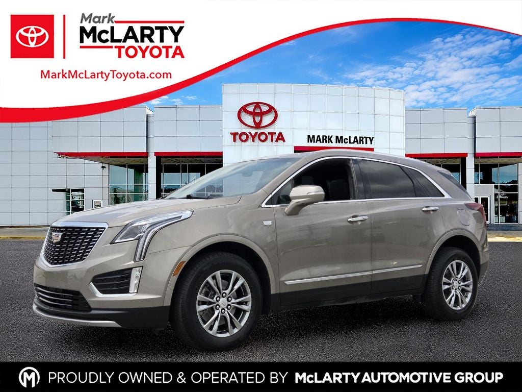 2023 Cadillac XT5 Premium Luxury in Latte Metallic — front three-quarter view