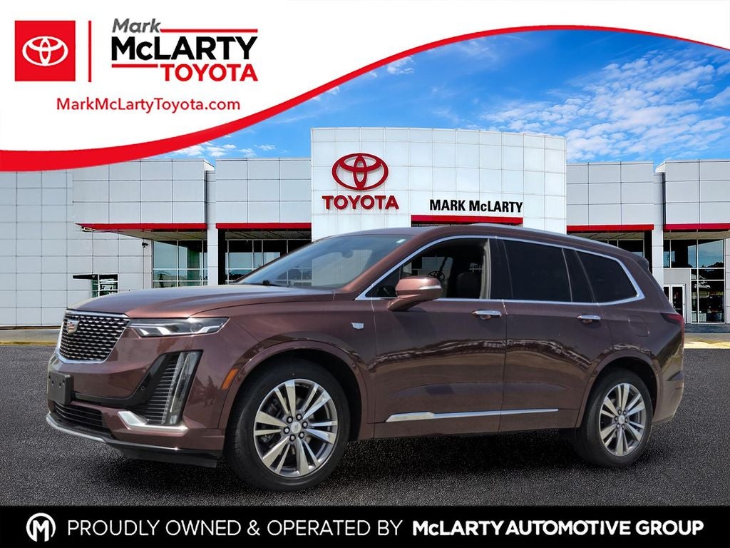 2022 Cadillac XT6 Premium Luxury in Rosewood Metallic — front three-quarter view
