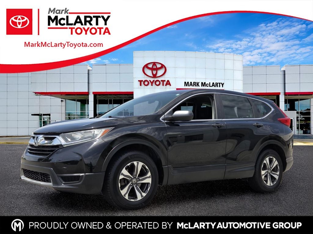 2019 Honda CR-V LX in Black — front three-quarter view