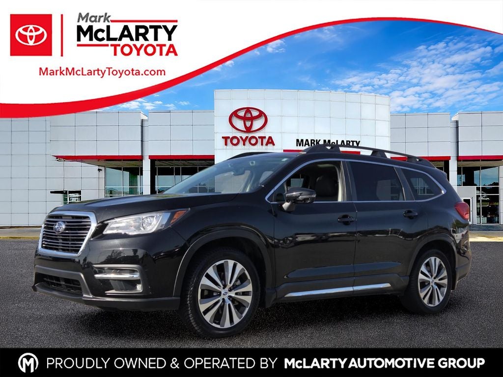 2020 Subaru Ascent Limited in Crystal Black Silica — front three-quarter view