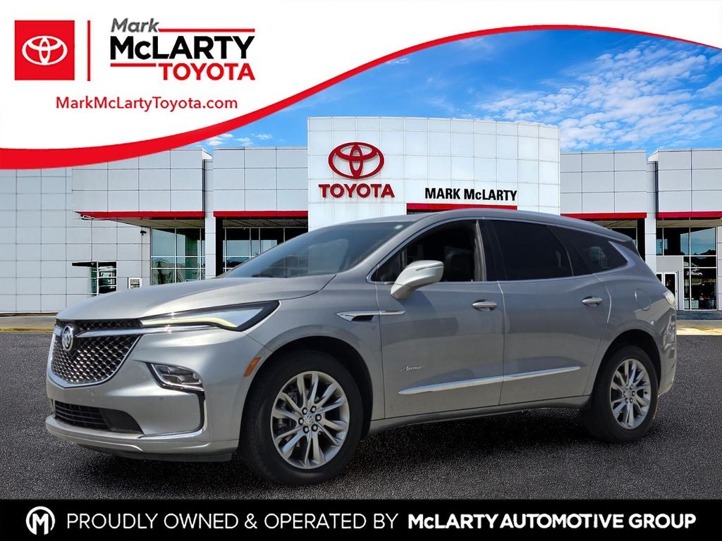 2023 Buick Enclave Avenir in Moonstone Gray Metallic — front three-quarter view