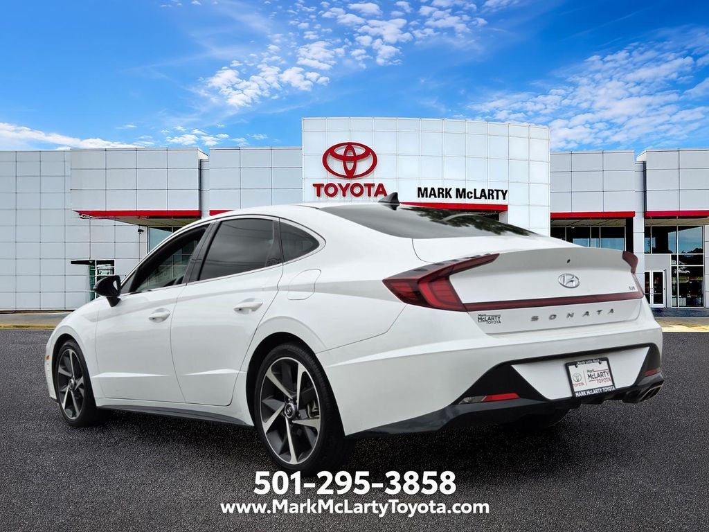 2021 Hyundai Sonata — rear three-quarter view