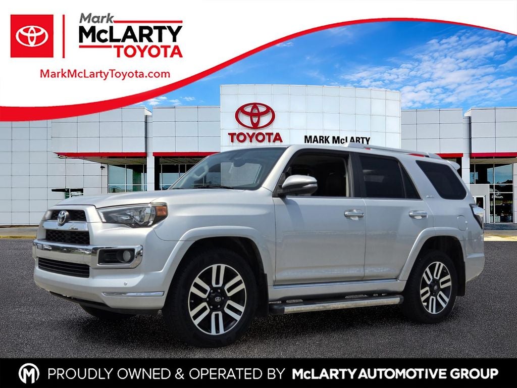 2016 Toyota 4RUNNER Limited in Classic Silver Met — front three-quarter view