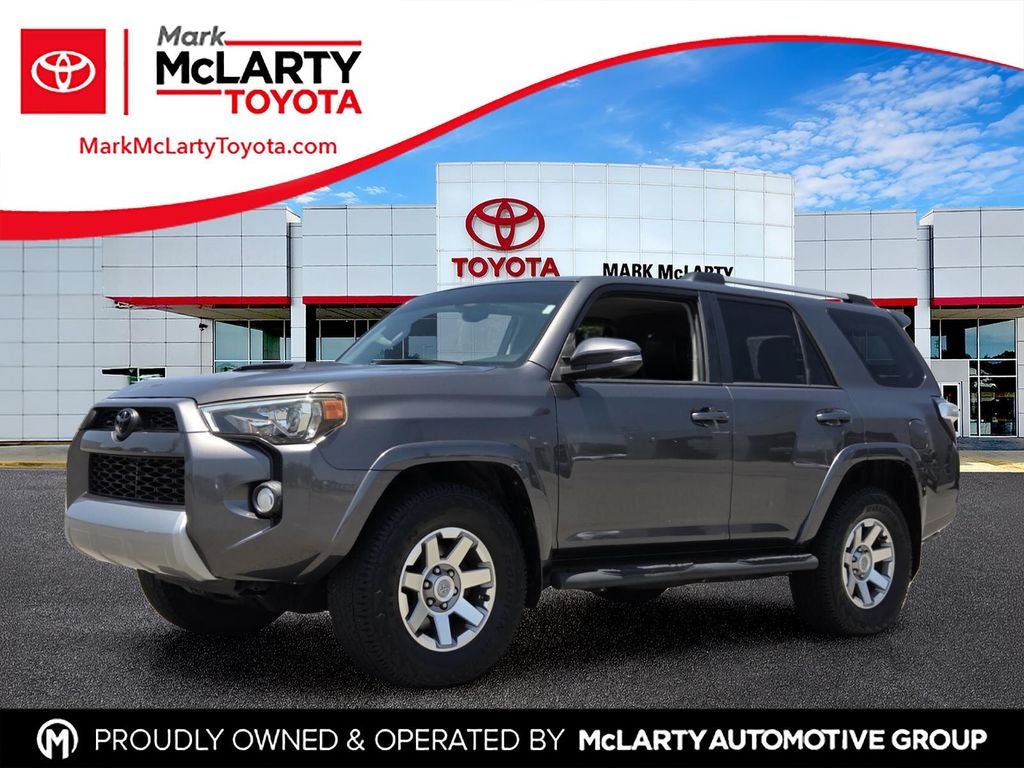 2016 Toyota 4Runner Trail Premium in Magnetic Gray Met. — front three-quarter view