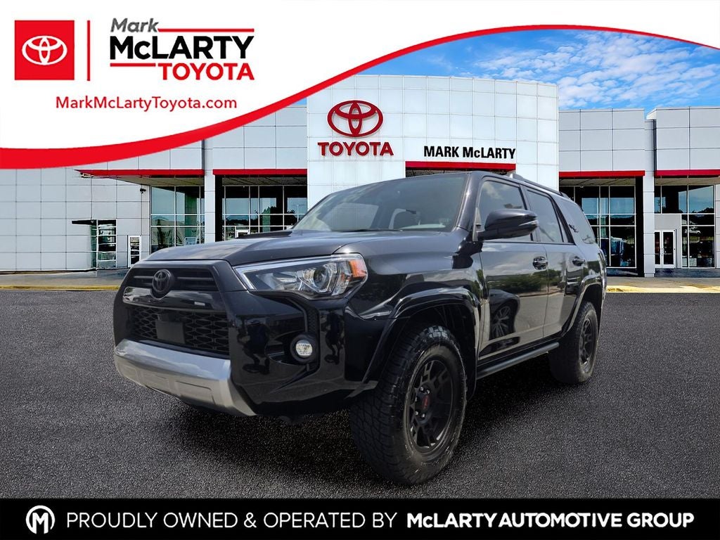 2023 Toyota 4Runner TRD Off-Road Premium in Midnight Black Metal — front three-quarter view
