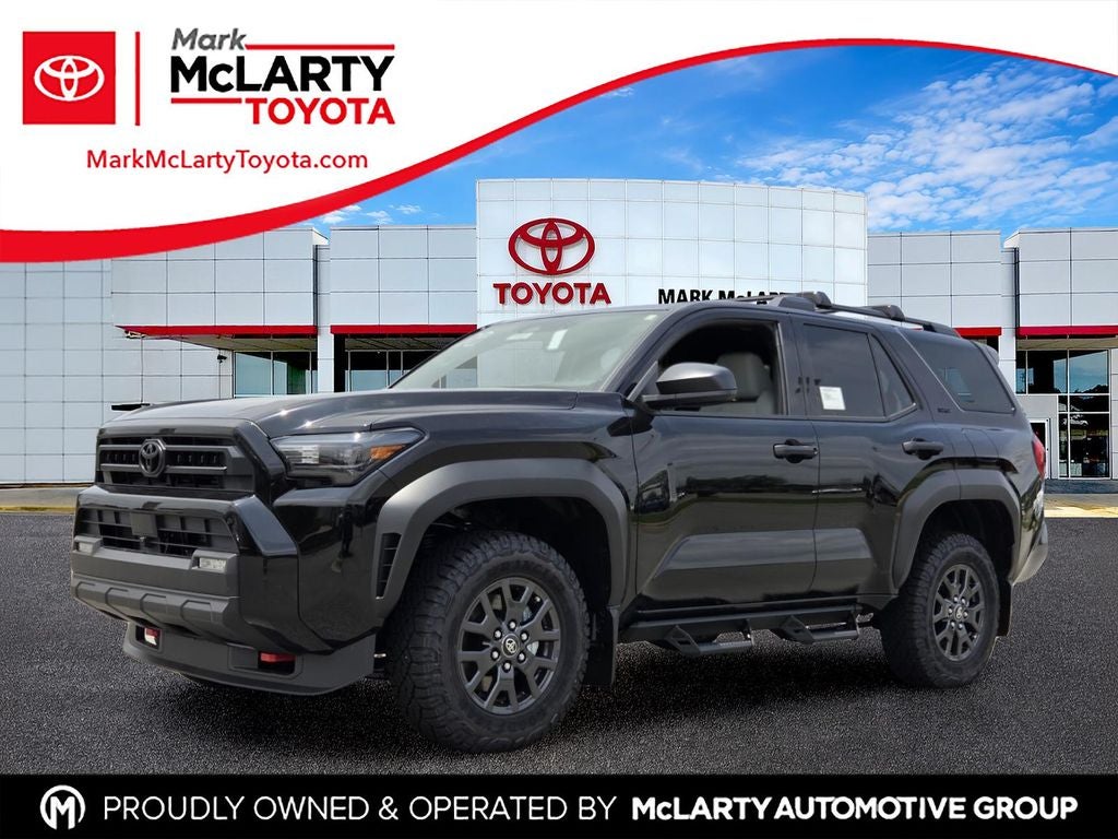 2026 Toyota 4Runner SR5 in Black — front three-quarter view