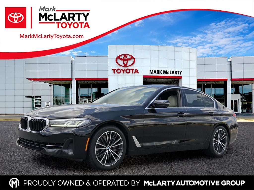 2021 BMW 540i 540i in Jet Black — front three-quarter view