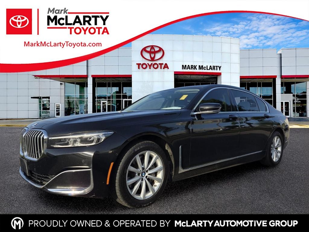 2020 BMW 740i 740i xDrive in Jet Black — front three-quarter view