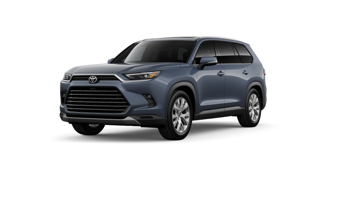 2026 Toyota Grand Highlander Limited in Storm Cloud — front three-quarter view