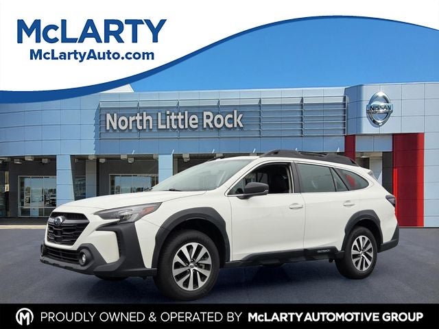 2024 Subaru Outback 2.5i in Crystal White Pearl — front three-quarter view