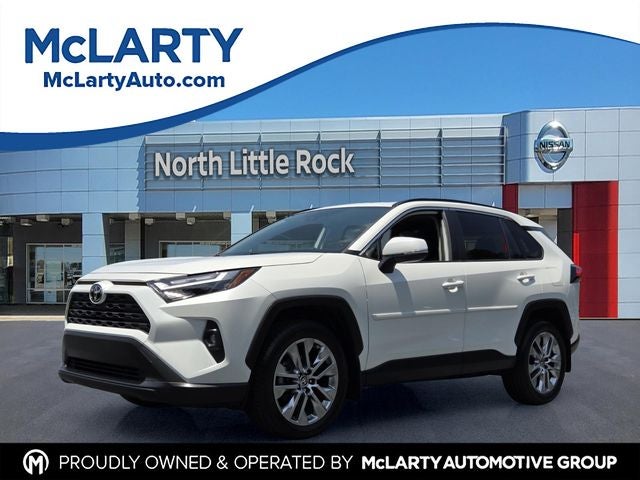 2023 Toyota RAV4 XLE Premium in Pearl — front three-quarter view