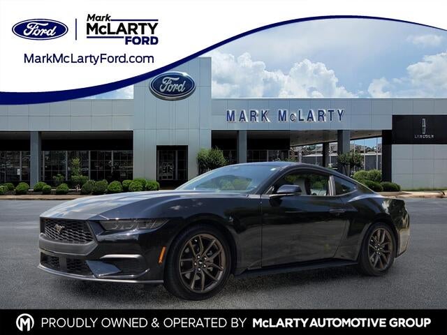 2025 Ford Mustang EcoBoost Premium in Shadow Black — front three-quarter view