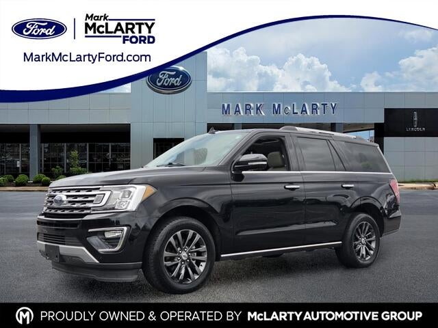 2021 Ford Expedition Limited in Black Metallic — front three-quarter view