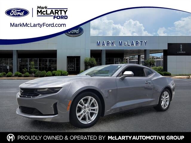 2021 Chevrolet Camaro 1LS in Satin Steel Metallic — front three-quarter view