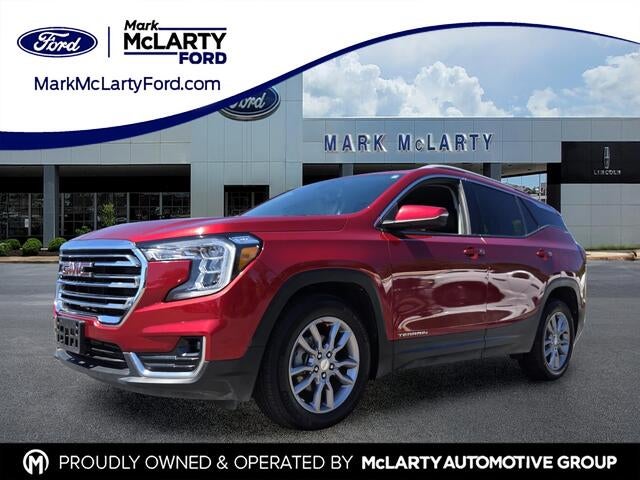 2022 GMC Terrain SLT in Cayenne Red Tintcoat — front three-quarter view