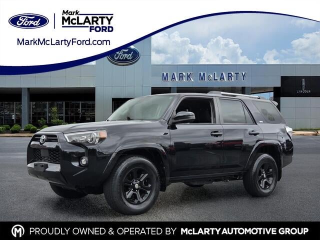 2021 Toyota 4Runner SR5 in Midnight Black Metallic — front three-quarter view