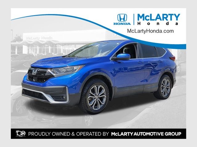 2021 Honda CR-V EX in Aegean Blue Metallic — front three-quarter view