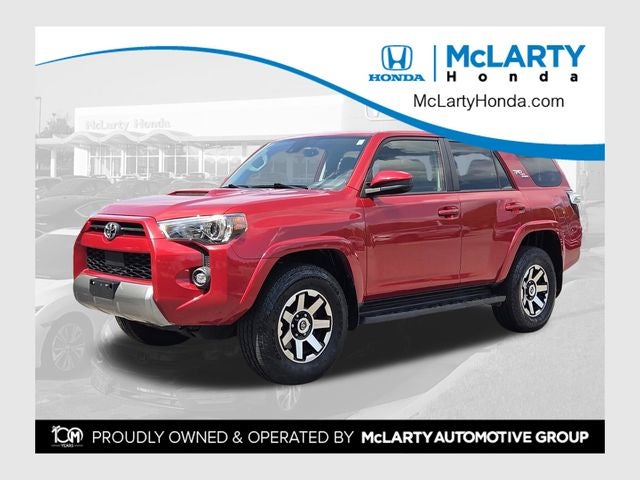 2022 Toyota 4Runner TRD Off-Road in Barcelona Red Metallic — front three-quarter view