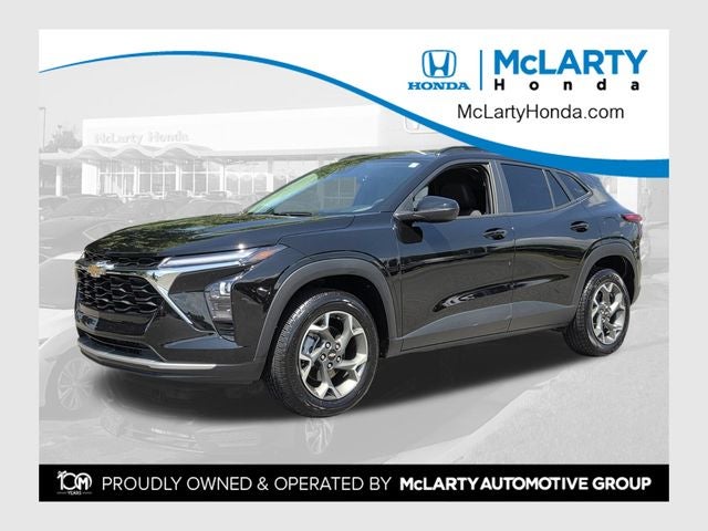 2024 Chevrolet Trax LT in Mosaic Black Metallic — front three-quarter view