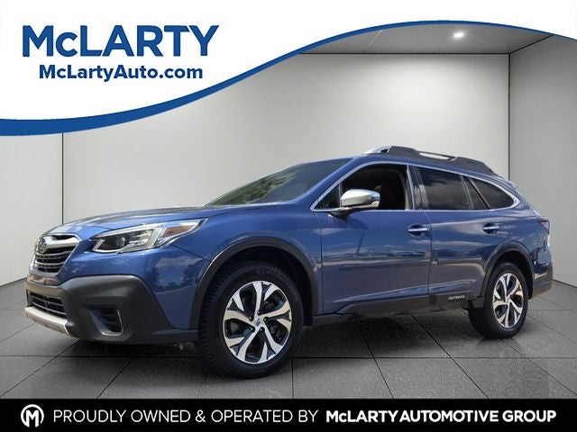 2021 Subaru Outback Touring XT in Abyss Blue Pearl — front three-quarter view