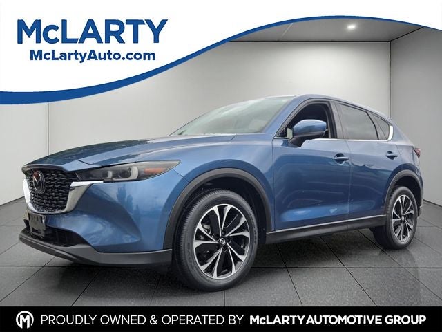 2023 Mazda Mazda CX-5 2.5 S Premium Plus Package in Eternal Blue Mica — front three-quarter view