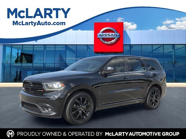 2020 Dodge Durango SXT Plus in Db Black Crystal Clearcoat — front three-quarter view
