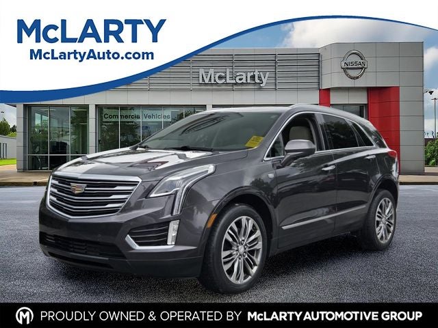 2017 Cadillac XT5 Premium Luxury in Dark Granite Metallic — front three-quarter view