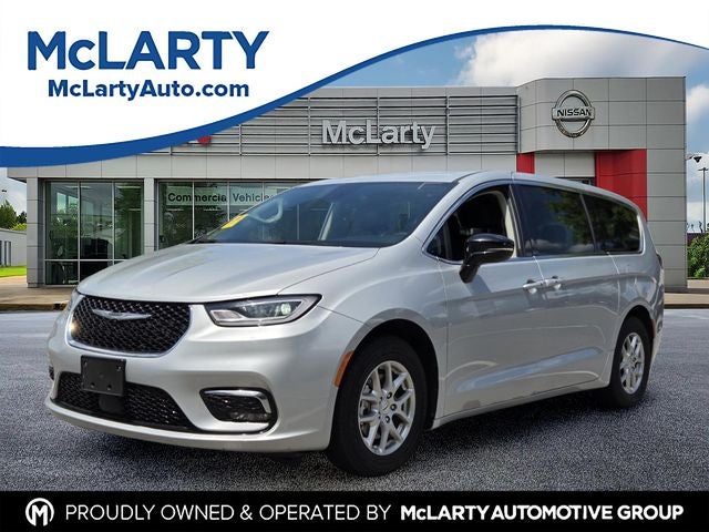 2024 Chrysler Pacifica Touring L in Silver Mist Clearcoat — front three-quarter view