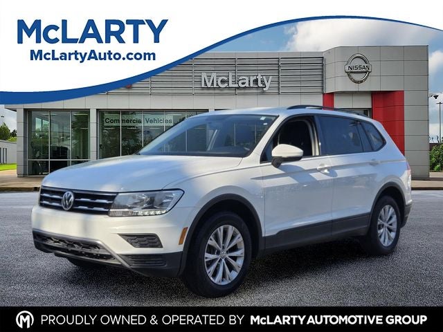 2019 Volkswagen Tiguan 2.0T S in Pure White — front three-quarter view