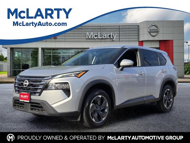 2025 Nissan Rogue SV in Brilliant Silver Metallic — front three-quarter view
