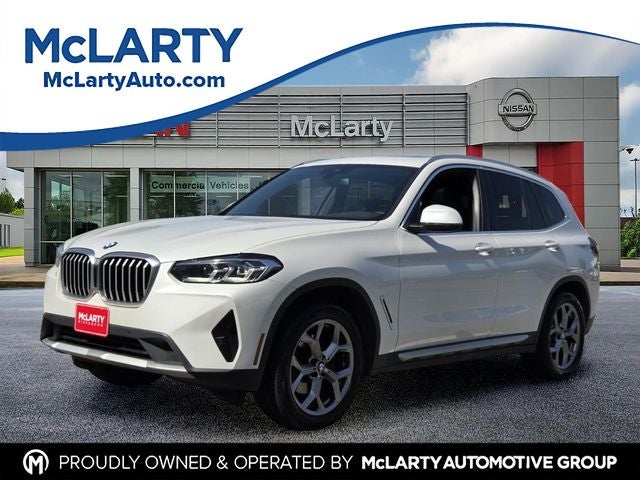 2024 BMW X3 xDrive30i in White Metallic — front three-quarter view