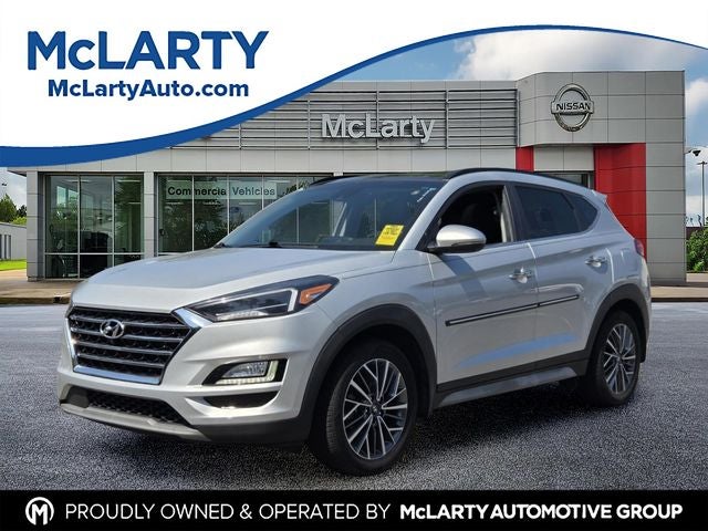 2019 Hyundai Tucson Ultimate in Molten Silver — front three-quarter view